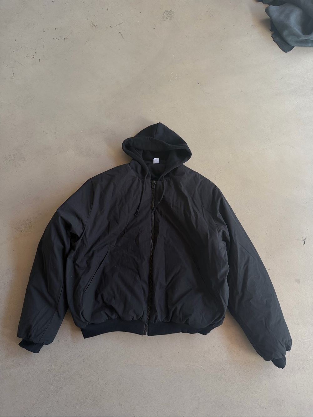Yeezy Black Hooded Puffer Jacket
